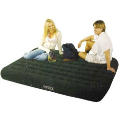 INTEX Кровать флок Comfort-Top, 137x191x23см, встр.насос на батар, бол.мощ, зеленый, 68975