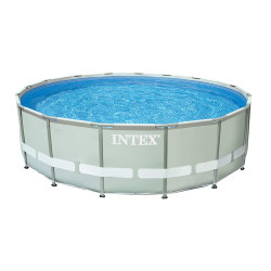 INTEX Бассейн каркасный призматический, 457х107 см, встроенный фильтр-насос, 26724NP