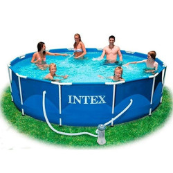 INTEX Бассейн каркасный Metal Frame 366x98см + 2 аксессуара, 28218, арт.810-492