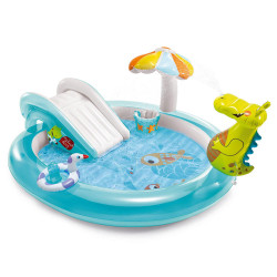 INTEX Игровой центр "Аллигатор с горкой", от 2-х лет, 201x17x84см, ПВХ, 57165