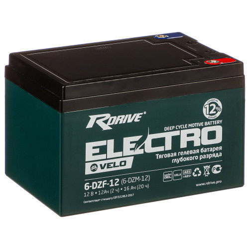 Аккумулятор RDrive 6-DZF-12, 15,1x9,9x9,7см