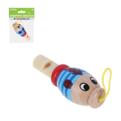 ИГРОЛЕНД Дудочка-свисток музыкальная детская, дерево, 7х2,2х1,1см