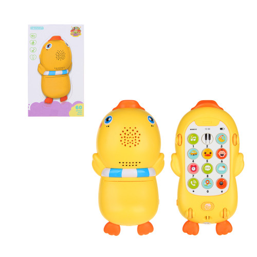 ИГРОЛЕНД Бэби-телефон "Утёнок", пластик, звук, 7,9х5х14,8 см