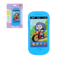 ИГРОЛЕНД Смартфон музыкальный, 2xААА, ABS, 6х12,6х1,5см, 4 дизайна