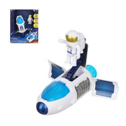 ИГРОЛЕНД Космический корабль с космонавтом "Покорители космоса", ABS, 5xLR44, свет, звук, 23х8х28см