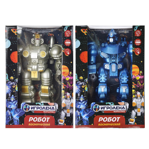ИГРОЛЕНД Космический робот: ходит, свет, пластик, 14х6х21см, 4 дизайна