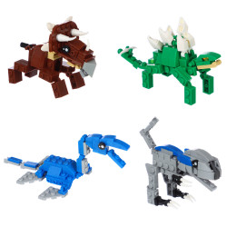 Конструктор DinoSaur 4 в 1, до 69 деталей, KNS1281, 14х11,5х4см, 6 дизайнов