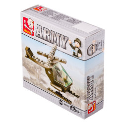 Конструктор пластик, "Вертолет сухопутных войск", 51 дет., 6+, M38-B5700