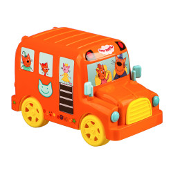 ИГРОЛЕНД Игрушка музыкальная автобус "Три кота", звук, свет, инерция, 3AG13, ABS, 11,5х7х5,5см